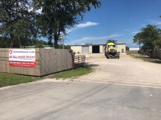 The SuperMixers yard entrance on E Wetherbee Road, Orlando